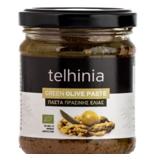 Organic Green Olive Paste - Telhinia 195g 