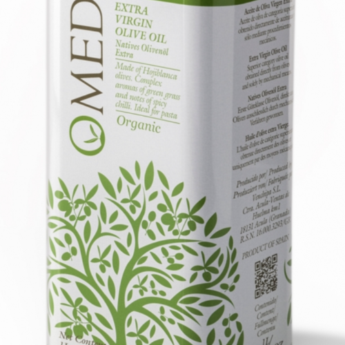 Olive oil (Organic - Can) Hojiblanca - O-Med 1 liter 