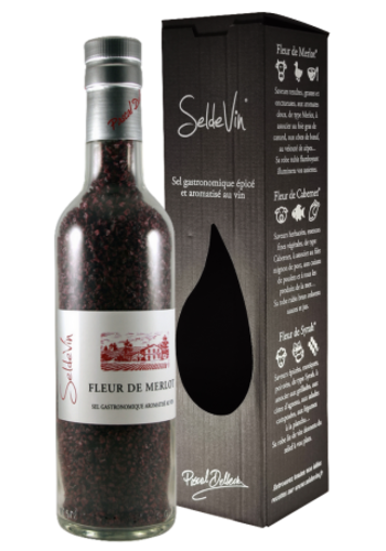 Sel au vin Merlot boîte  carton  - Pascal Delbeck 350gr 