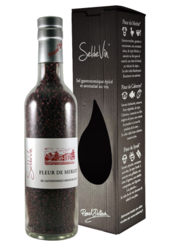 Wine Salt Merlot carton box - Pascal Delbeck 350gr 