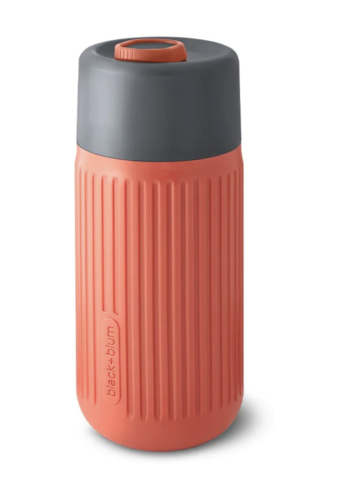 Glass Travel Cup (Corail) - Black + Blum 340 ml 