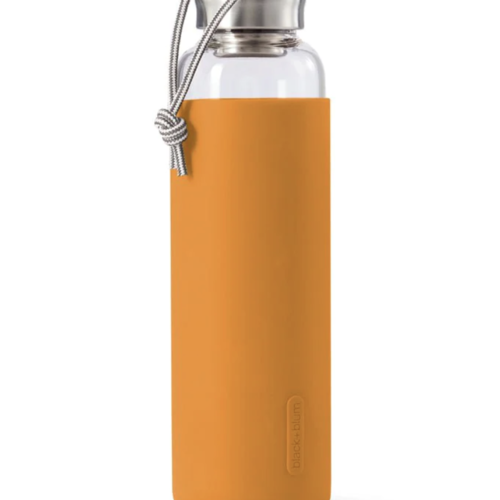Glass Water Bottle (Orange) - Black + Blum 600 ml 