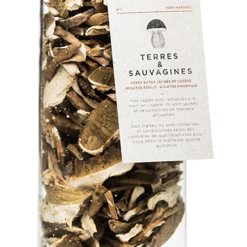 Cépes (porcini) séchées de Lozère - Terres & Sauvagines 100g 