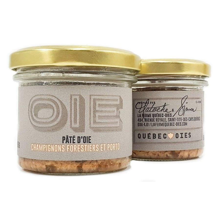 Pate d'oie champignons forestiers et porto | La Ferme Québec-Oies | 80g