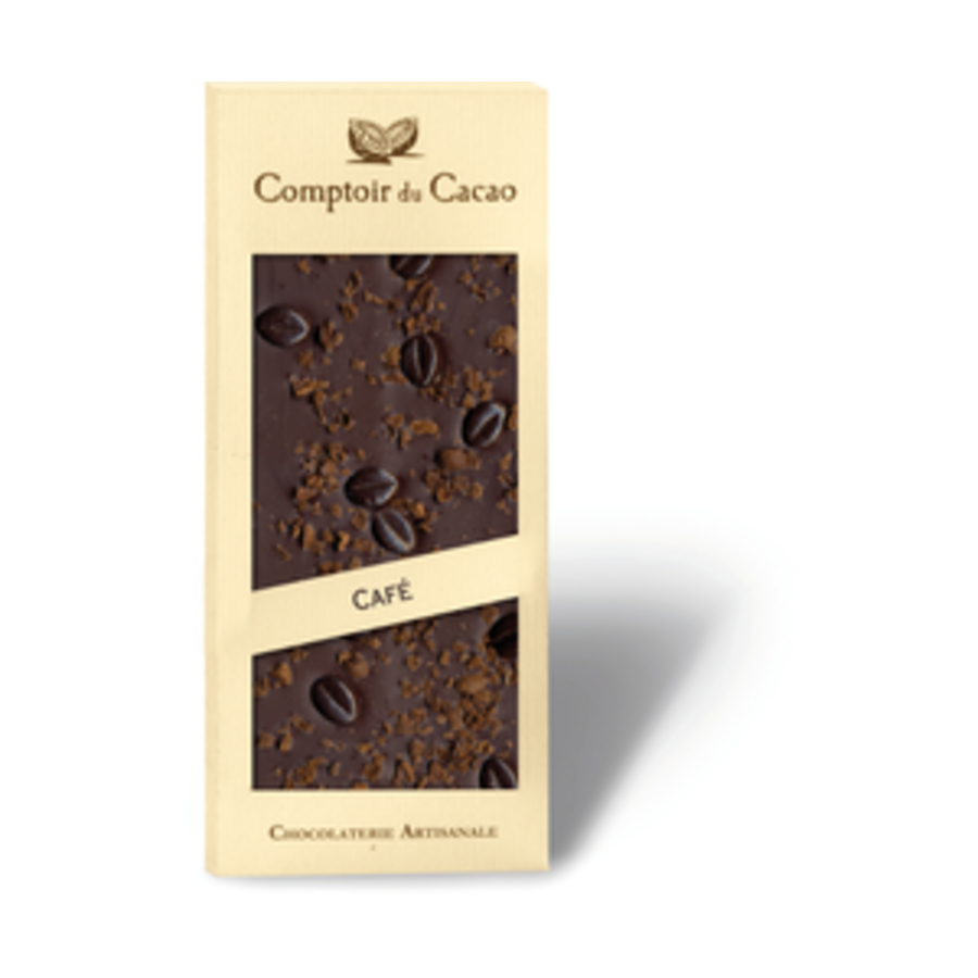 Barre gourmande Chocolat noir & Café | Comptoir du Cacao | 90g