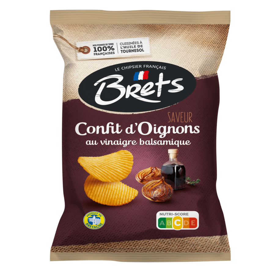 Wavy chips with onion confit and balsamic vinegar - Brets 125 g