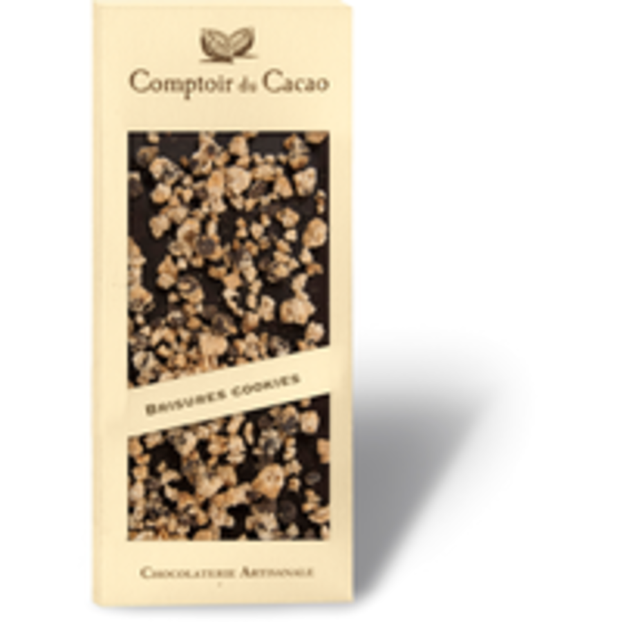 Barre gourmande Chocolat au Lait & Brisures de cookie | Comptoir du Cacao | 90g