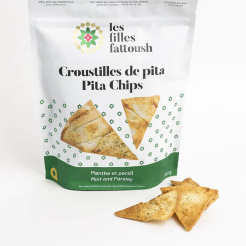 Pita Chips (Mint and Parsley) - Les Filles Fattoush 200g 