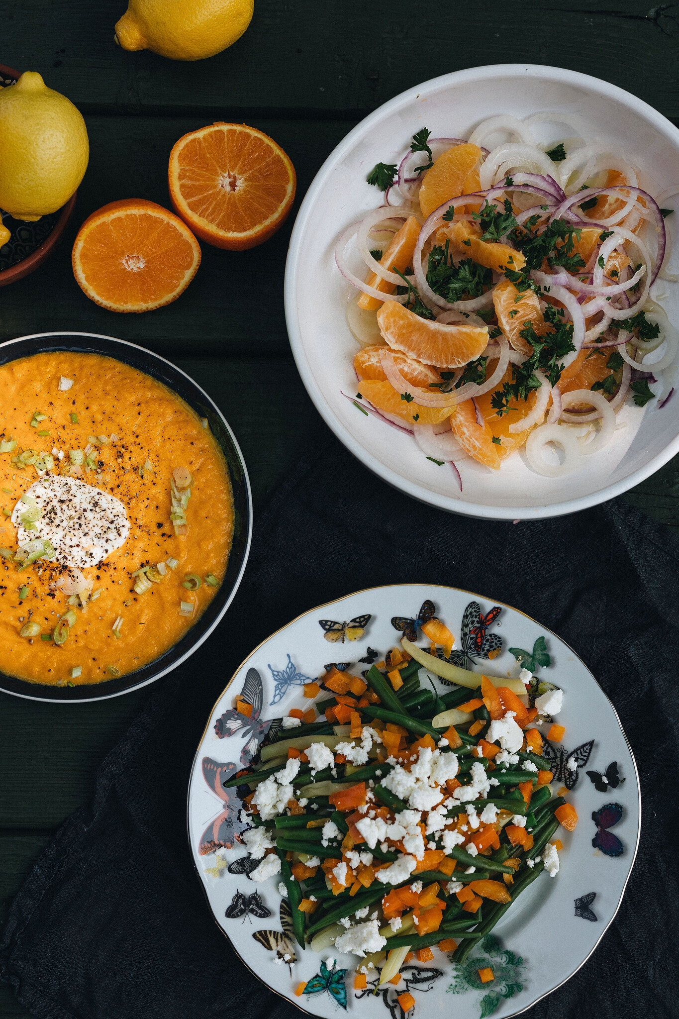 Potage de carottes, parmesan & basilic