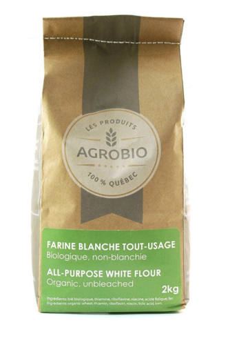 Farine blanche biologique non blanchie - Agrobio 2 kg 