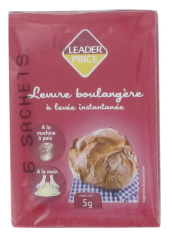 Baker's yeast - Leader Price 6x5g 