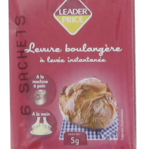 Levure boulangère - Leader Price 6x5g 