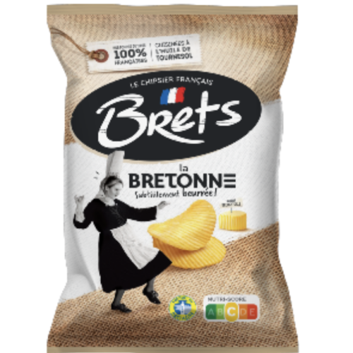 Croustilles La Bretonne (subtilement beurrée) - Brets 125g 