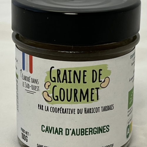 Caviar d'aubergines (biologique) - Haricots Tarbais 100g 