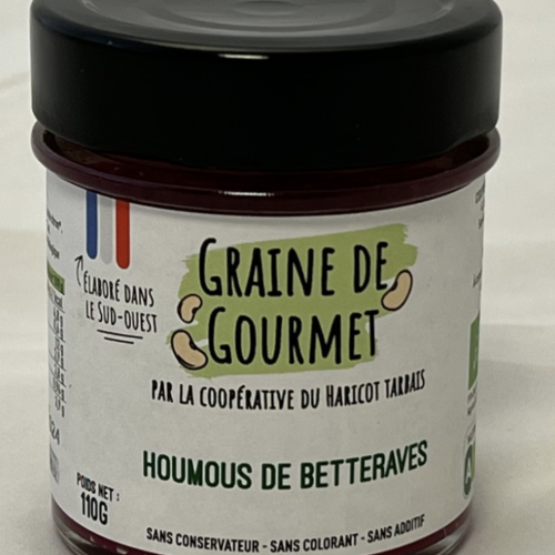 Beet hummus (Organic) - Haricots Tarbais 110g 