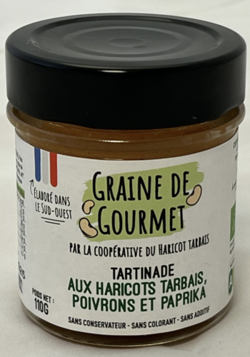 Organic Spread with organic Tarbais beans, peppers and paprika - HaricotsTarbais 100g 