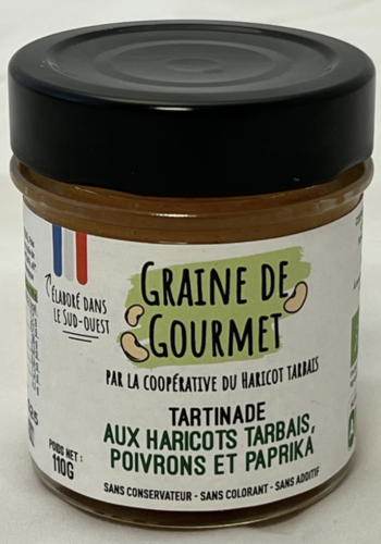 Tartinade aux haricots tarbais, poivrons et paprika (Biologique) - Haricots Tarbais 100g 