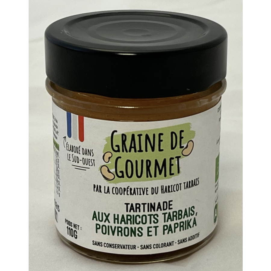 Tartinade aux haricots tarbais, poivrons et paprika (Biologique) - Haricots Tarbais 100g