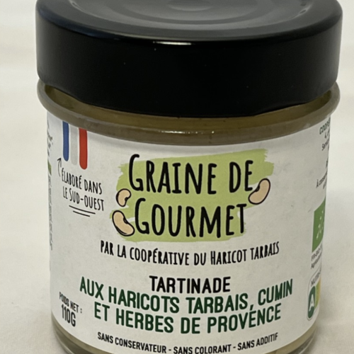 Tartinade aux haricots tarbais, cumin et herbes de Provence (Biologique) - Haricots Tarbais 100g 