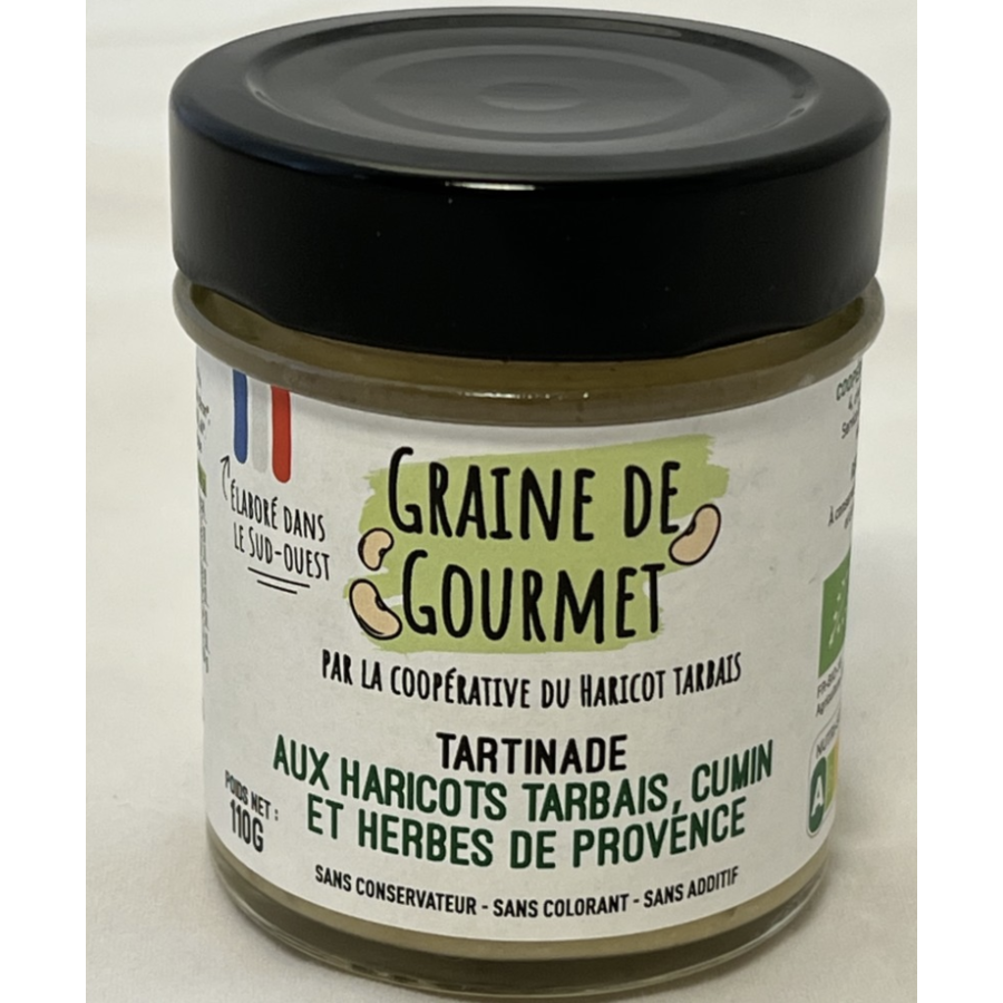 Tarbais bean, cumin and Provence herbs spread (Organic) - Haricots Tarbais 100g