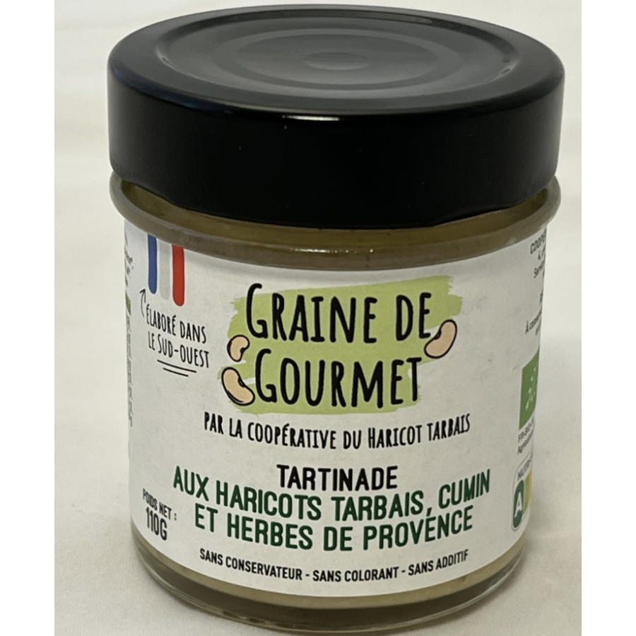 Tartinade aux haricots tarbais, cumin et herbes de Provence (Biologique) - Haricots Tarbais 100g