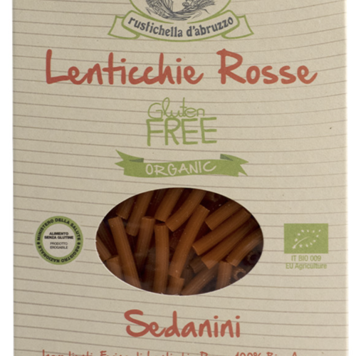 Lenticchie Rosse Pasta (Gluten Free and Organic) - Rustichella D'Abruzzo Sans 250g 