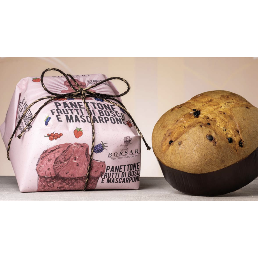 Panettone à la crème mascaporne et fruit des bois - Borsari 1kg