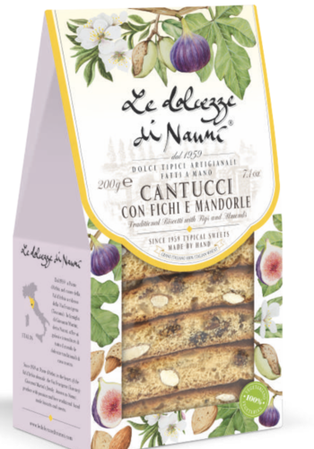 Traditional Figs and Almonds Biscotti (Cantucci) - Le Dolcezze Di Nanni 200g 