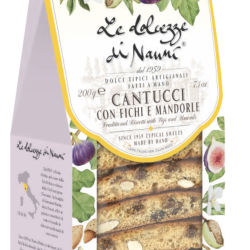 Traditional Figs and Almonds Biscotti (Cantucci) - Le Dolcezze Di Nanni 200g 