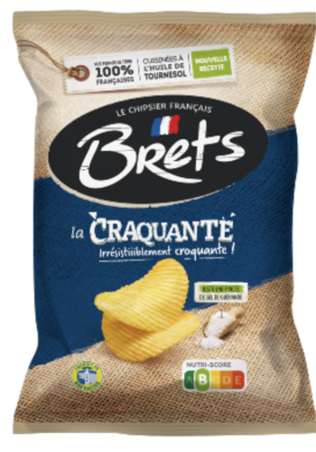 “La Craquante” chips with Guérande salt - Brets 125 g 