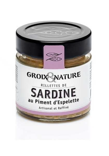 Rillette de sardine au piment d'Espelette - Groix & Nature 100 g 