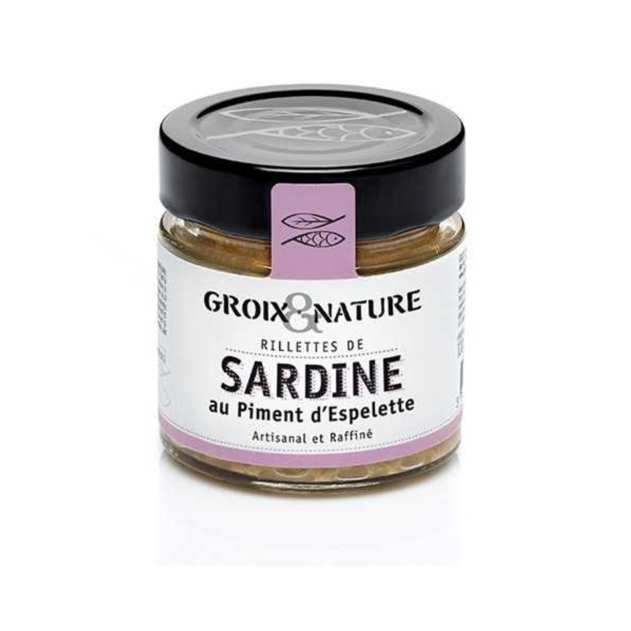 Rillette de sardine au piment d'Espelette - Groix & Nature 100 g