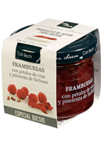 Gelée pour fromages à la framboise, pétales de rose et poivre de Sichuan - Can Bech 33 g 