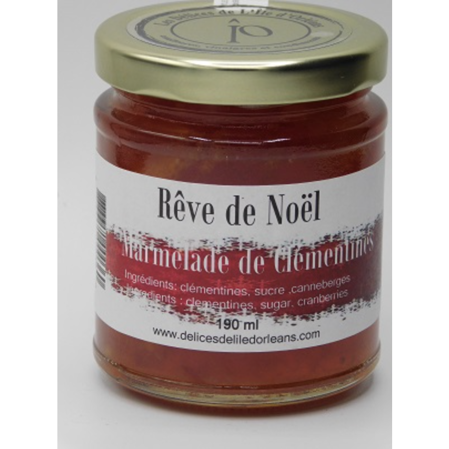 Marmelade de clémentine (Rêve de Noël) - Les Délices de l'Île d'Orléans 190ml