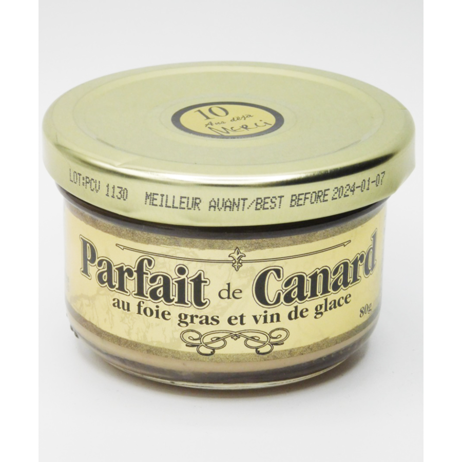 Parfait de canard au foie gras et vin de glace - Les Délices de l'Île d'Orléans 80g