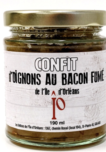 Confit d'oignons au bacon fumé - Les Délices de l'Île d'Orléans 190 ml 