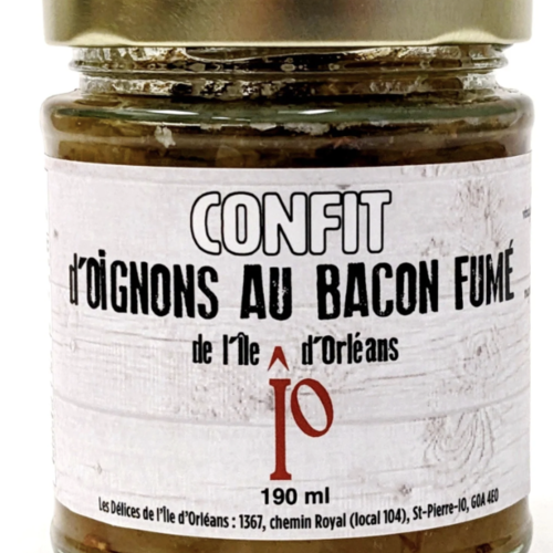 Confit d'oignons au bacon fumé - Les Délices de l'Île d'Orléans 190 ml 