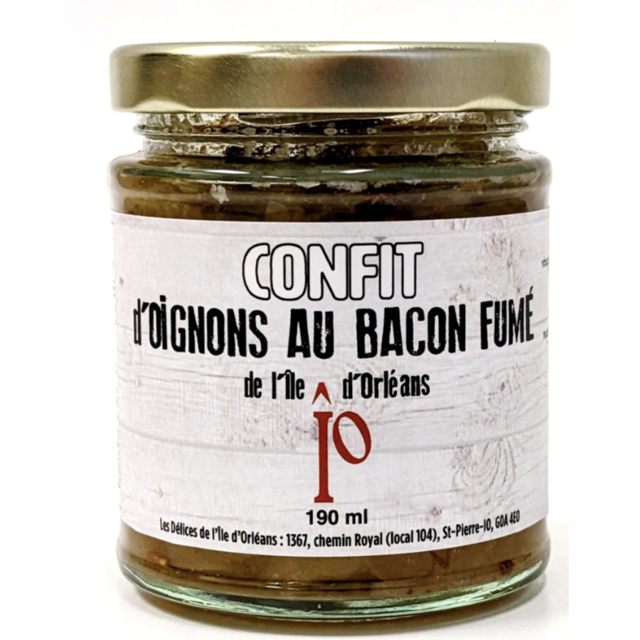 Confit d'oignons au bacon fumé - Les Délices de l'Île d'Orléans 190 ml