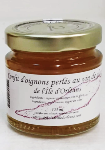 Confit d'oignons perlés au vin de glace - Les Délices de l'Îles d'Orléans 190ml 