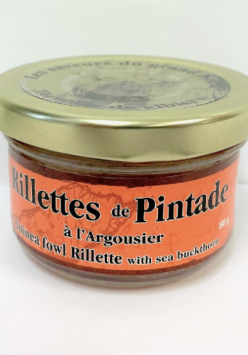 Rillettes de pintade à l'argousier - Les Délices de l'Île d'Orléans 80g 