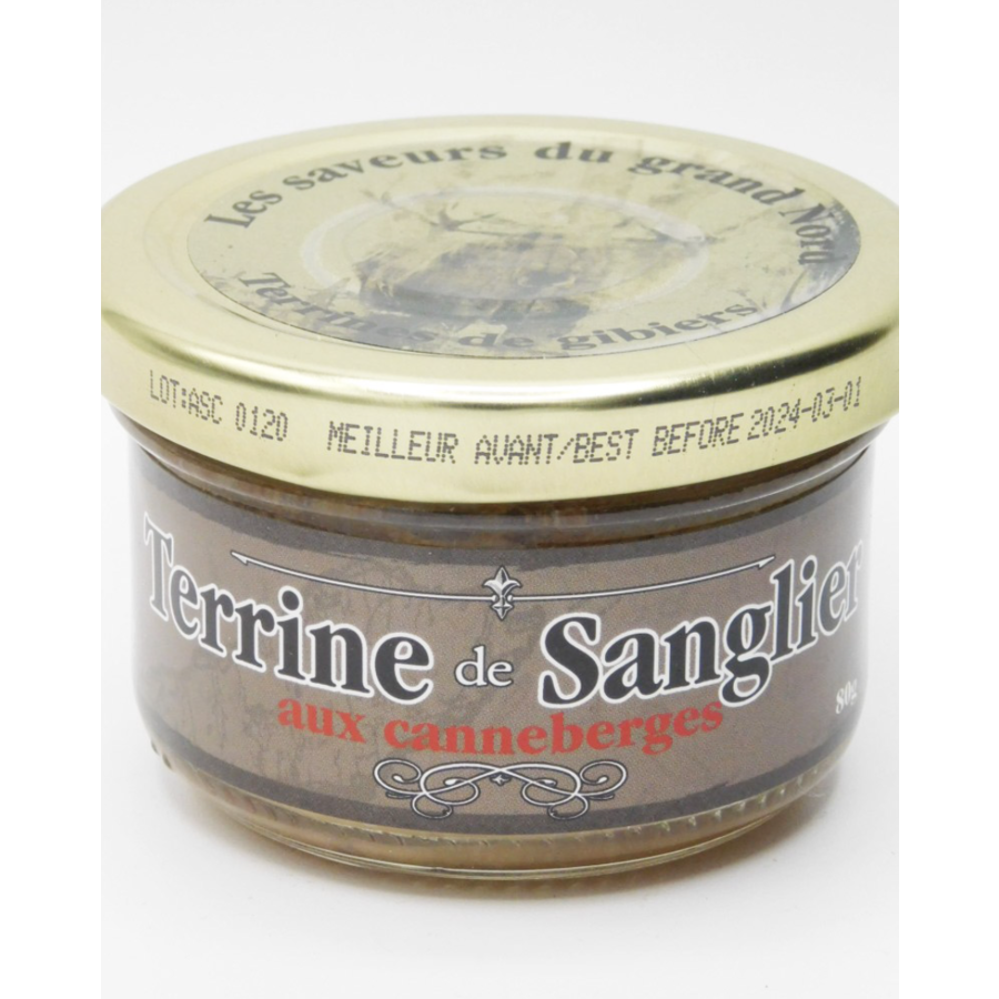 Terrine de sanglier aux canneberges - Les Délices de l'Île d'Orléans 80g