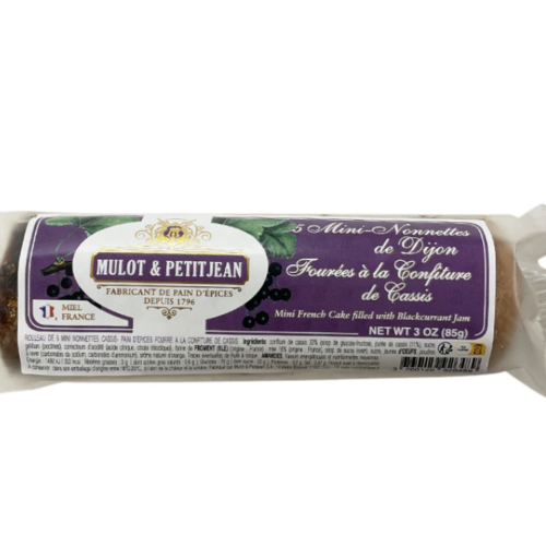 Mini dijon nonnettes with blackcurrant (5 units) - Mulot & PetitJean 90g 