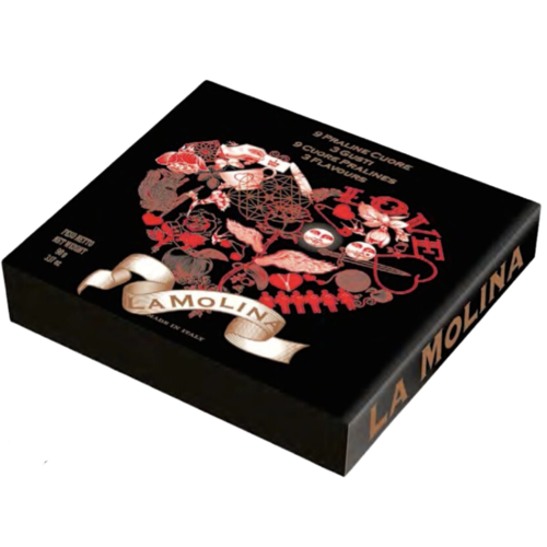 Boîte de 9 chocolats pralinés - La Molina 90g 