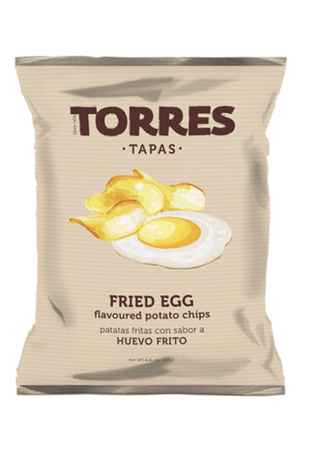 Fried Egg flavoured potato chips - Torres 125g 