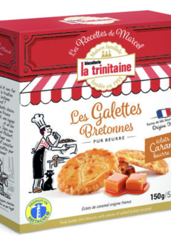 Galettes bretonnes pur beurre aux éclats de caramel au beurre salé - La Trinitaine 150g 