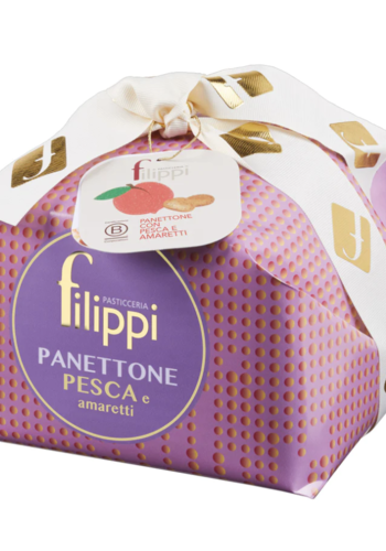 Panettone pêches et amaretti - Filippi 1 kg 