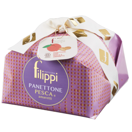 Panettone pêches et amaretti - Filippi 1 kg 