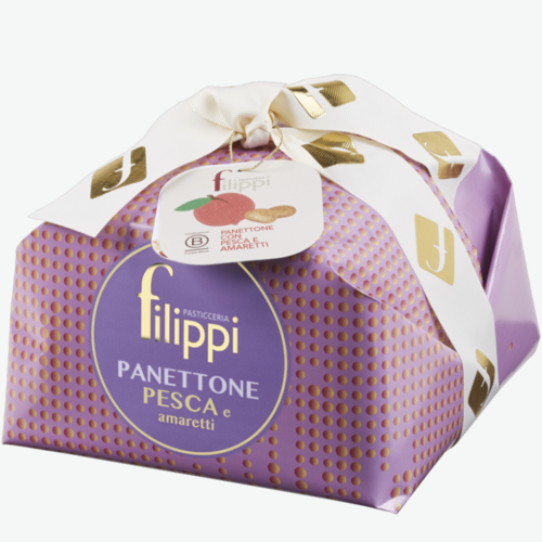 Peach and amaretti panettone - Filippi 500g 