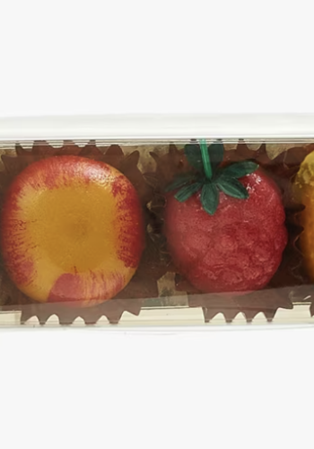 Box of 6 assorted fruits in almond paste - Maffren 80g 