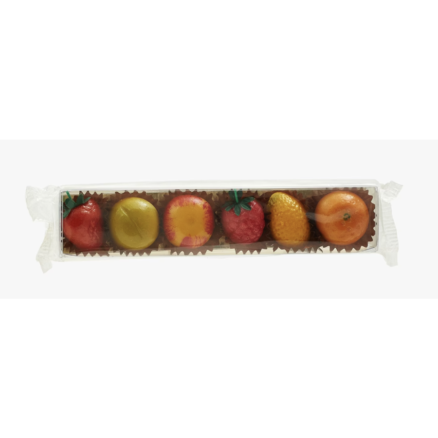 Réglettes de 6 fruits assortis en pâte d'amande - Maffren 80g